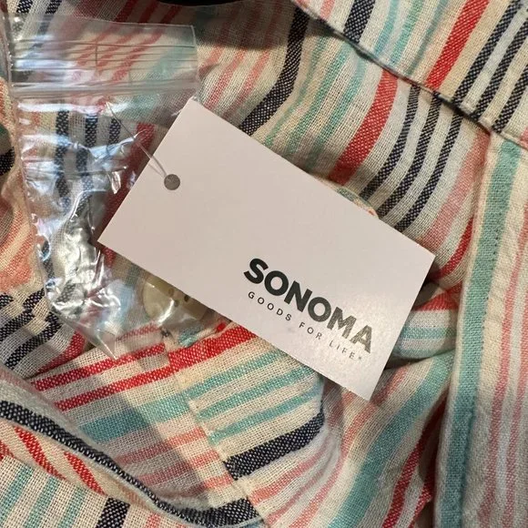 SONOMA TIE HEM SQUARENECK TANK SIZE L  #578 - Picture 3 of 3